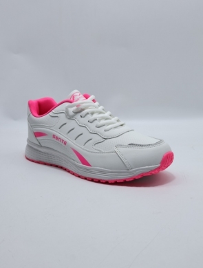 Buty sportowe damskie na płaskim (36-41) 2021-2D WH/PINK