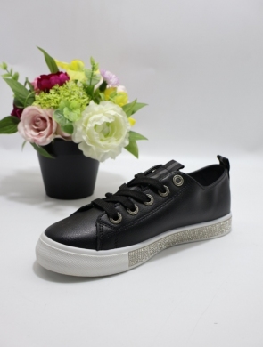 Buty sportowe damskie na płaskim (36-41) BO-120 BLACK