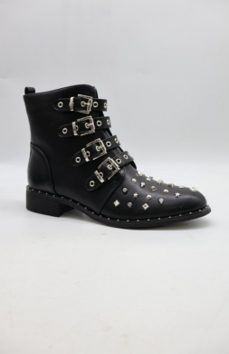 Botki damskie na płaskim (36-41) 1658-18 BLACK