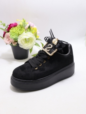 Buty sportowe damskie na płaskim (36-41) 8813 BLACK