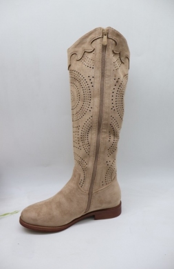 Kozaki damskie na płaskim (36-41) H198A KHAKI