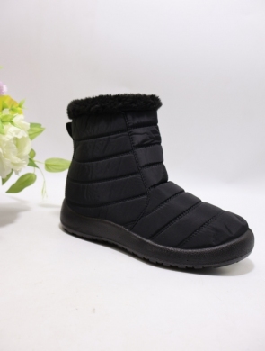 Botki damskie ocieplane na płaskim (36-42) 7511-21 ALLBLACK