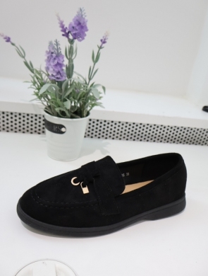 Mokasyny damskie na płaskim (36-41) H8-585 BLACK