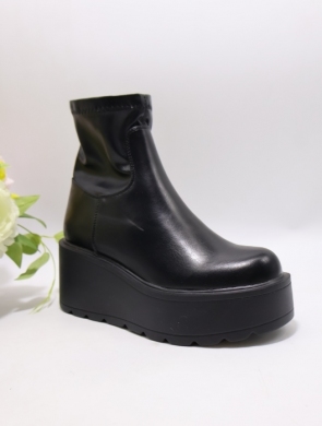 Botki damskie na koturnie (36-41) 9256 BLACK