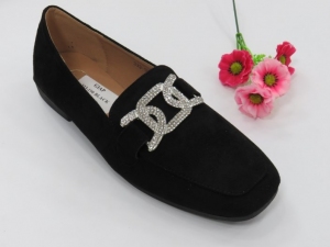 Mokasyny damskie na płaskim (36-41) 333-190 BLACK