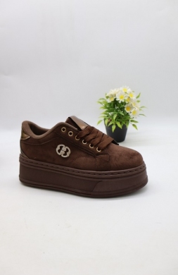 Buty sportowe damskie na płaskim (36-41) V555 BROWN