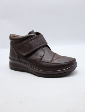 Botki damskie ocieplane na płaskim (37-42) 57626-8 DBR/BROWN