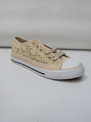 Trampki damskie na płaskim (36-41) BAO-736 BEIGE