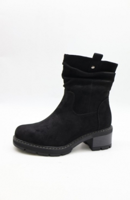 Botki damskie ocieplane na obcasie (36-41) A975 BLACK