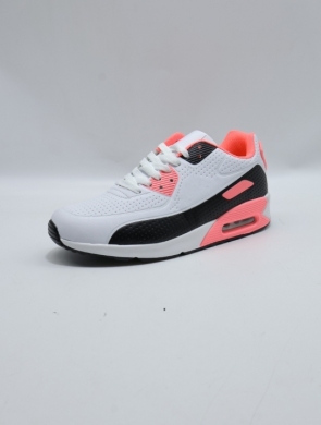 Buty sportowe damskie na płaskim (36-41) D014-315 WHITE/CORAL