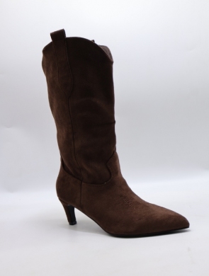 Kozaki damskie na szpilce (36-41) 1749 BROWN
