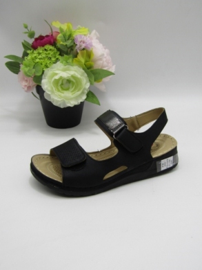 Sandały damskie na koturnie (36-41) K01-2 BLACK