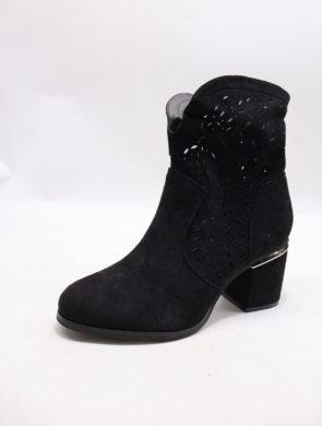 Botki damskie na obcasie (36-41) 7251-21 BLACK
