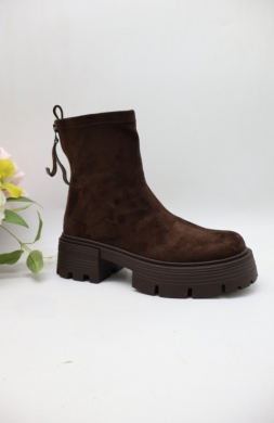 Botki damskie na obcasie (36-41) AM7565 BROWN