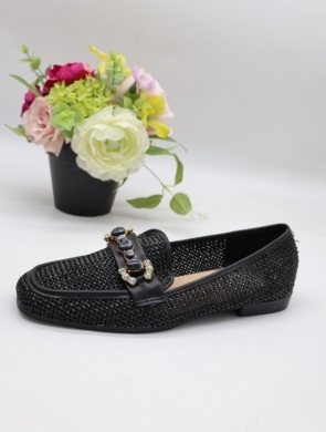 Mokasyny damskie na płaskim (36-41) H91 BLACK