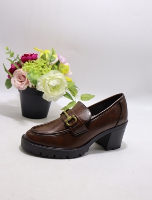 Półbuty damskie na obcasie (36-41) CHC367 BROWN