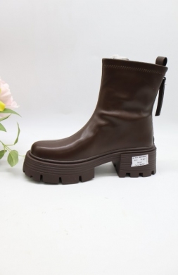 Botki damskie na płaskim (36-41) AM7566 BROWN