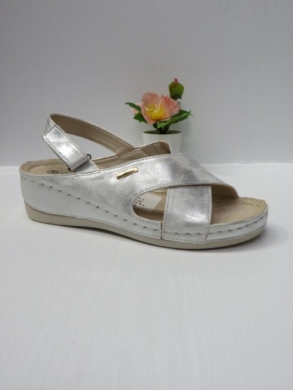 Sandały damskie na koturnie (36-41) 7AA2302 SILVER