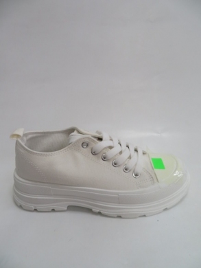 Trampki damskie na koturnie (36-41) LA122 WHITE