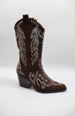 Kozaki damskie na obcasie (36-41) DF052 BROWN