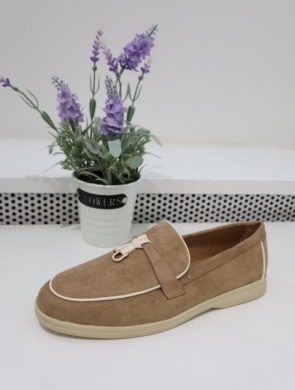 Mokasyny damskie na płaskim (36-41) G502 KHAKI