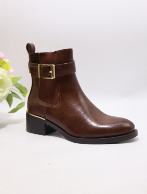 Botki damskie ocieplane na obcasie (36-41) C910 CAMEL