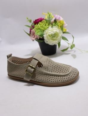 Mokasyny damskie na płaskim (36-41) P-801 BEIGE-SKÓRA