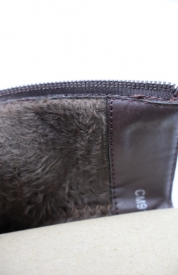 Botki damskie ocieplane na szpilce (36-41) 9182 BROWN