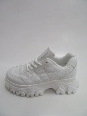 Buty sportowe damskie na koturnie (36-41) LA151 WHITE