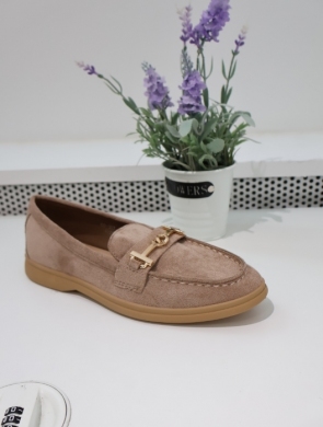 Mokasyny damskie na płaskim (36-41) GO-307 KHAKI