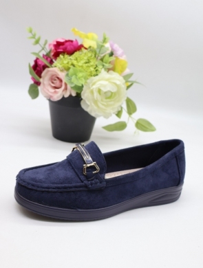 Mokasyny damskie na płaskim (36-41) 5325 NAVY