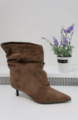 Botki damskie na szpilce (36-41) 7100 KHAKI