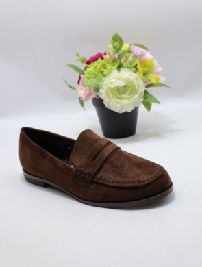 Mokasyny damskie na płaskim (36-41) H8-1051 BROWN