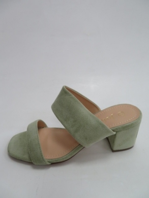 Klapki damskie na obcasie (36-41) 195 GREEN