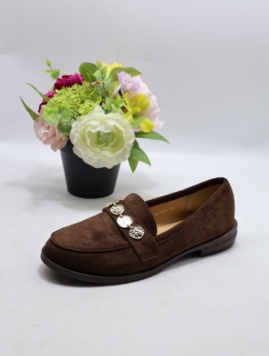 Mokasyny damskie na płaskim (36-41) H8-1026 BROWN