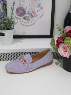 Mokasyny damskie na płaskim (36-41) H8-263 PURPLE