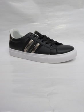 Buty sportowe damskie na płaskim (36-41) R189 BLACK
