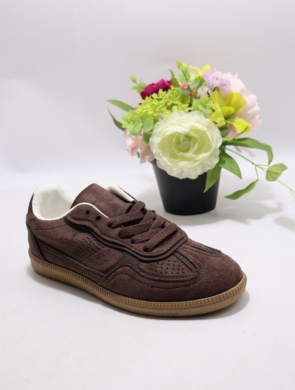 Buty sportowe damskie na płaskim (36-41) B-6616 BROWN