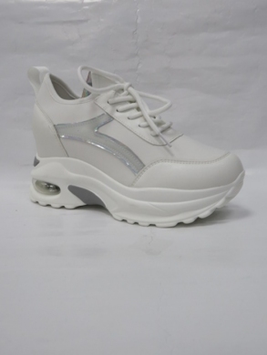 Buty sportowe damskie na płaskim (36-41) AB123 WHITE