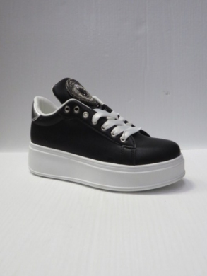 Buty sportowe damskie na płaskim (36-41) B-1050 BLACK