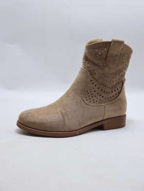 Botki damskie na płaskim (36-41) H169 KHAKI